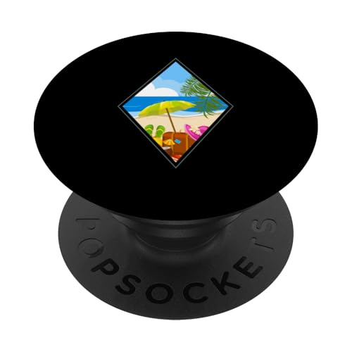 Palmen, Strand, Meer, Cocktails und Sonne PopSockets Klebender PopGrip von Summer Holiday Apparel & Accessories
