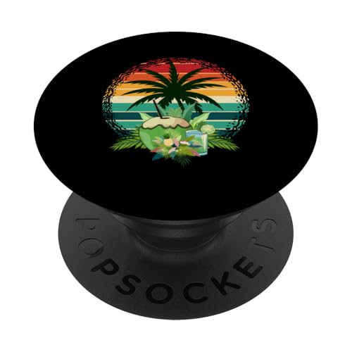Palmen, Strand, Meer, Cocktails und Sonne PopSockets Klebender PopGrip von Summer Holiday Apparel & Accessories