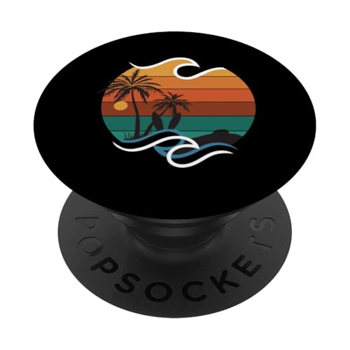 Palmen, Strand, Meer, Cocktails und Sonne PopSockets Klebender PopGrip von Summer Holiday Apparel & Accessories