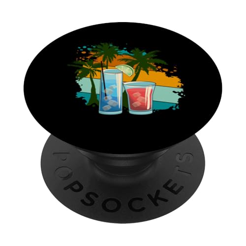 Palmen, Strand, Meer, Cocktails und Sonne PopSockets Klebender PopGrip von Summer Holiday Apparel & Accessories