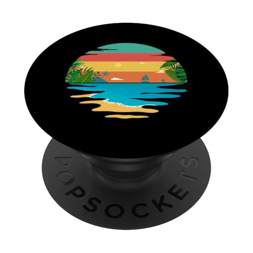Palmen, Strand, Meer, Cocktails und Sonne PopSockets Klebender PopGrip von Summer Holiday Apparel & Accessories