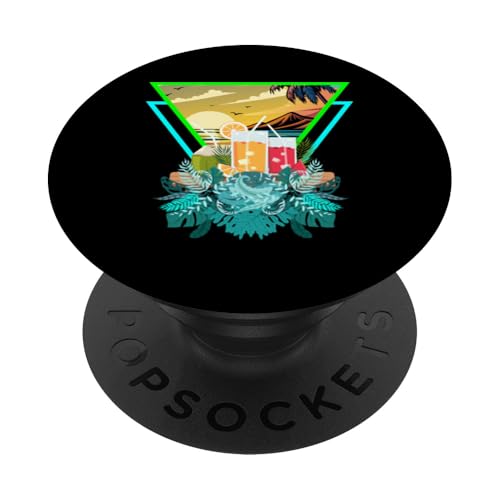 Palmen, Strand, Meer, Cocktails und Sonne PopSockets Klebender PopGrip von Summer Holiday Apparel & Accessories