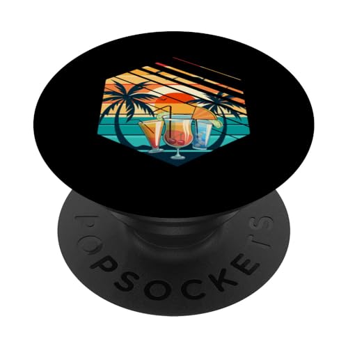 Palmen, Strand, Meer, Cocktails und Sonne PopSockets Klebender PopGrip von Summer Holiday Apparel & Accessories