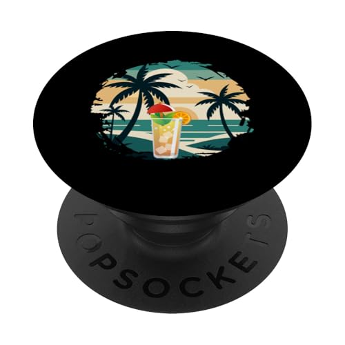 Palmen, Strand, Meer, Cocktails und Sonne PopSockets Klebender PopGrip von Summer Holiday Apparel & Accessories