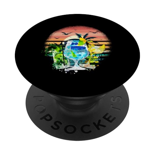 Palmen, Strand, Meer, Cocktails und Sonne PopSockets Klebender PopGrip von Summer Holiday Apparel & Accessories
