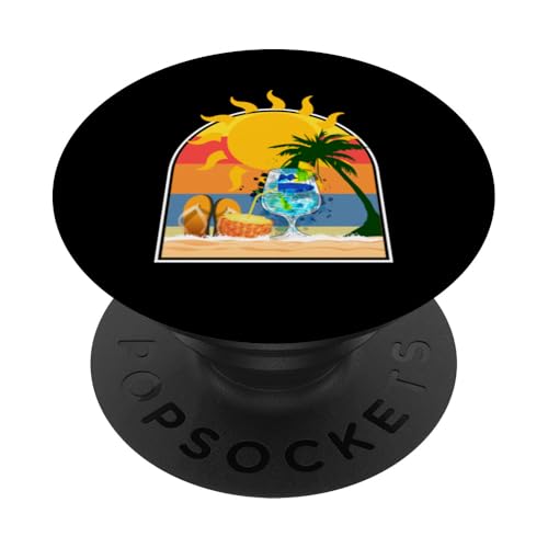 Palmen, Strand, Meer, Cocktails und Sonne PopSockets Klebender PopGrip von Summer Holiday Apparel & Accessories