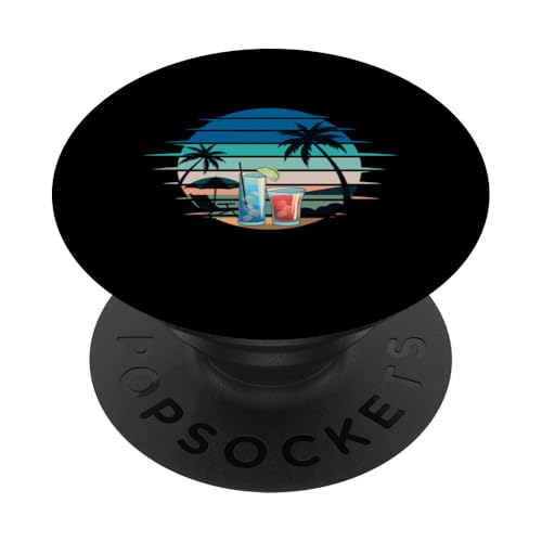Palmen, Strand, Meer, Cocktails und Sonne PopSockets Klebender PopGrip von Summer Holiday Apparel & Accessories