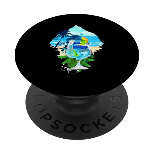 Palmen, Strand, Meer, Cocktails und Sonne PopSockets Klebender PopGrip von Summer Holiday Apparel & Accessories