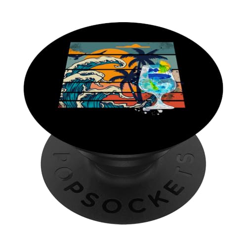 Palmen, Strand, Meer, Cocktails und Sonne PopSockets Klebender PopGrip von Summer Holiday Apparel & Accessories