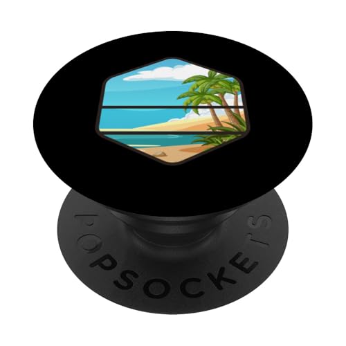 Palmen, Strand, Meer, Cocktails und Sonne PopSockets Klebender PopGrip von Summer Holiday Apparel & Accessories