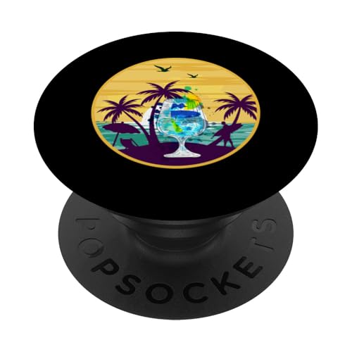 Palmen, Strand, Meer, Cocktails und Sonne PopSockets Klebender PopGrip von Summer Holiday Apparel & Accessories
