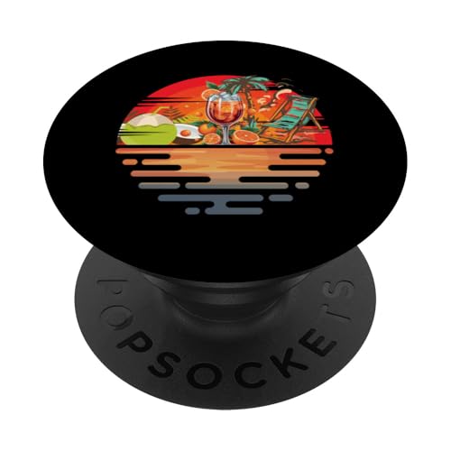 Palmen, Strand, Meer, Cocktails und Sonne PopSockets Klebender PopGrip von Summer Holiday Apparel & Accessories