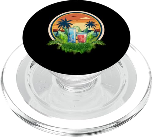 Palmen, Strand, Meer, Cocktails und Sonne PopSockets PopGrip für MagSafe von Summer Holiday Apparel & Accessories