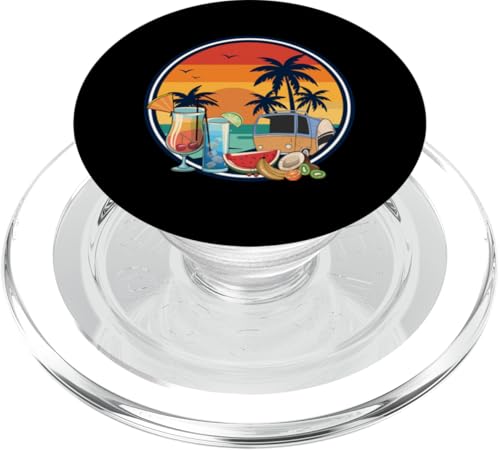 Palmen, Strand, Meer, Cocktails und Sonne PopSockets PopGrip für MagSafe von Summer Holiday Apparel & Accessories