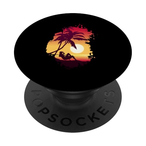Palme, Strand, Meer, Chill und Sonne PopSockets Klebender PopGrip Palme, Strand, Meer, Chill und Sonne PopSockets Klebender PopGrip von Summer Holiday Relax Apparel & Accessories