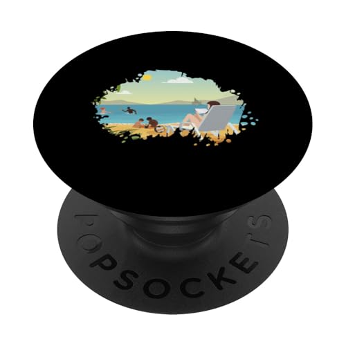 Palme, Strand, Meer, Chill und Sonne PopSockets Klebender PopGrip Palme, Strand, Meer, Chill und Sonne PopSockets Klebender PopGrip von Summer Holiday Relax Apparel & Accessories
