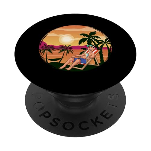 Palme, Strand, Meer, Chill und Sonne PopSockets Klebender PopGrip von Summer Holiday Relax Apparel & Accessories