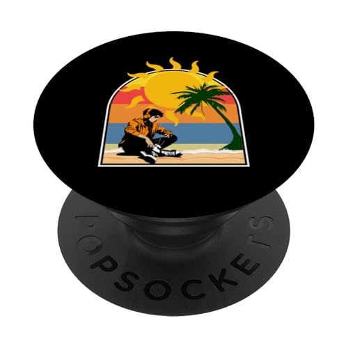 Palme, Strand, Meer, Chill und Sonne PopSockets Klebender PopGrip Palme, Strand, Meer, Chill und Sonne PopSockets Klebender PopGrip von Summer Holiday Relax Apparel & Accessories