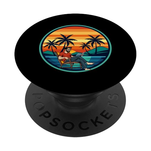 Palme, Strand, Meer, Chill und Sonne PopSockets Klebender PopGrip Palme, Strand, Meer, Chill und Sonne PopSockets Klebender PopGrip von Summer Holiday Relax Apparel & Accessories
