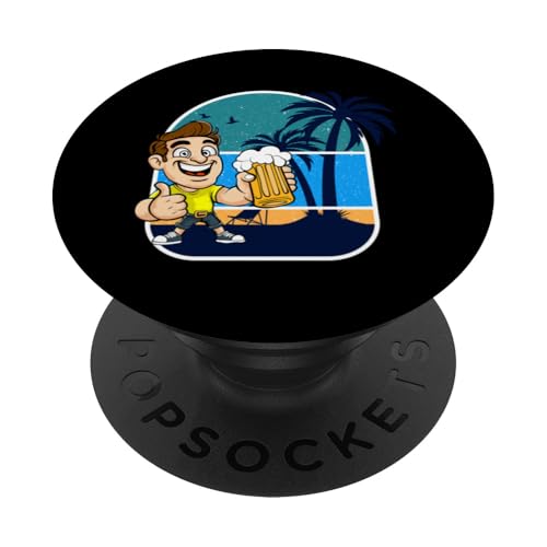 Palme, Strand, Meer, Chill und Sonne PopSockets Klebender PopGrip Palme, Strand, Meer, Chill und Sonne PopSockets Klebender PopGrip von Summer Holiday Relax Apparel & Accessories