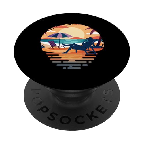 Palme, Strand, Meer, Chill und Sonne PopSockets Klebender PopGrip Palme, Strand, Meer, Chill und Sonne PopSockets Klebender PopGrip von Summer Holiday Relax Apparel & Accessories