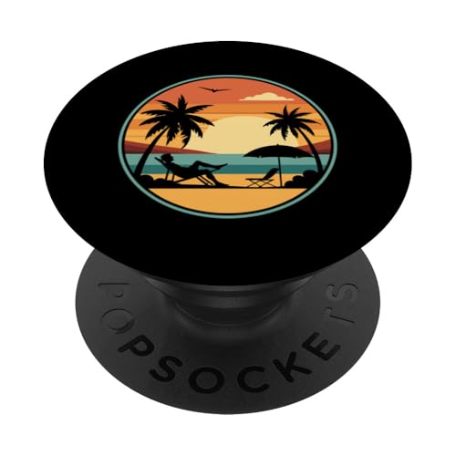 Palme, Strand, Meer, Chill und Sonne PopSockets Klebender PopGrip Palme, Strand, Meer, Chill und Sonne PopSockets Klebender PopGrip von Summer Holiday Relax Apparel & Accessories