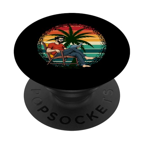 Palme, Strand, Meer, Chill und Sonne PopSockets Klebender PopGrip Palme, Strand, Meer, Chill und Sonne PopSockets Klebender PopGrip von Summer Holiday Relax Apparel & Accessories