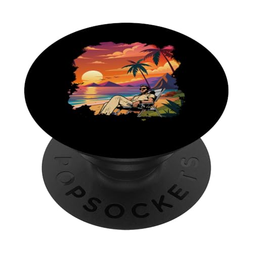 Palme, Strand, Meer, Chill und Sonne PopSockets Klebender PopGrip Palme, Strand, Meer, Chill und Sonne PopSockets Klebender PopGrip von Summer Holiday Relax Apparel & Accessories