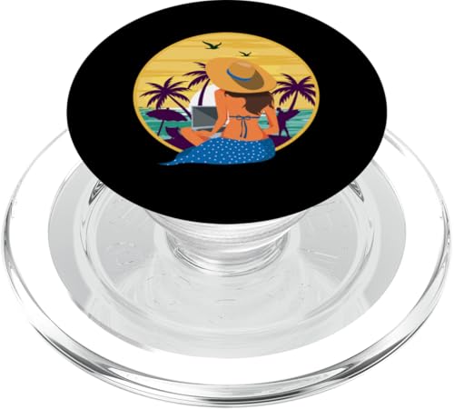 Palme, Strand, Meer, Chill und Sonne PopSockets PopGrip für MagSafe von Summer Holiday Relax Apparel & Accessories