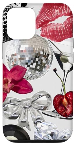 Ästhetische Sommer-Martini-Collage mit Discokugel und Blumenmuster, Y2K Hülle für iPhone 12/12 Pro Ästhetische Sommer-Martini-Collage mit Discokugel und Blumenmuster, Y2K Hülle für iPhone 12/12 Pro von Summer Martini Disco Ball & Bow Flower Y2K