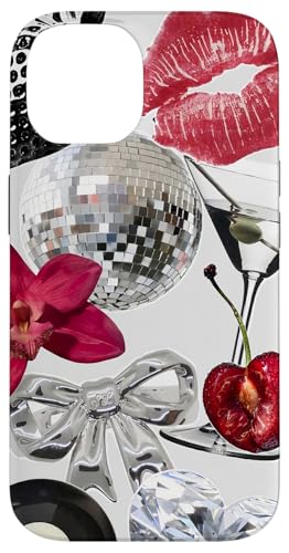 Ästhetische Sommer-Martini-Collage mit Discokugel und Blumenmuster, Y2K Hülle für iPhone 14 Ästhetische Sommer-Martini-Collage mit Discokugel und Blumenmuster, Y2K Hülle für iPhone 14 von Summer Martini Disco Ball & Bow Flower Y2K