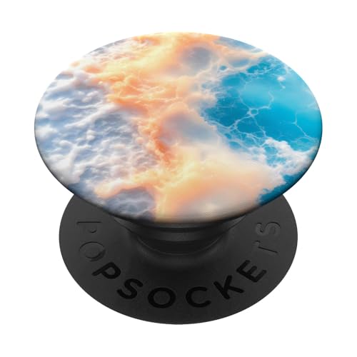 Blue Ocean Waves Sommer Meer Beige Sand Strand Türkis Aqua PopSockets Klebender PopGrip Blue Ocean Waves Sommer Meer Beige Sand Strand Türkis Aqua PopSockets Klebender PopGrip von Summer Ocean Blue Waves Phone Accessories