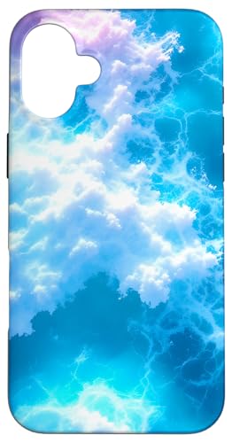 Blue Ocean Waves Sommer Meer Küste Strand Türkis Aqua Hülle für iPhone 16 Plus Blue Ocean Waves Sommer Meer Küste Strand Türkis Aqua Hülle für iPhone 16 Plus von Summer Ocean Blue Waves Phone Accessories