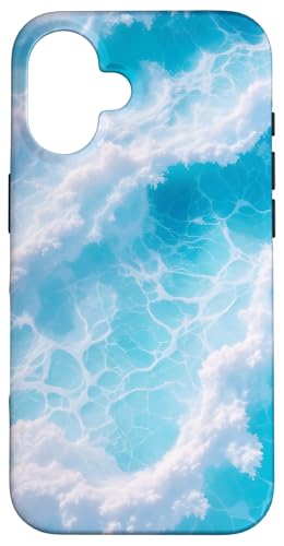 Blue Ocean Waves Sommer Meer Küste Strand Türkis Aqua Hülle für iPhone 16 Blue Ocean Waves Sommer Meer Küste Strand Türkis Aqua Hülle für iPhone 16 von Summer Ocean Blue Waves Phone Accessories