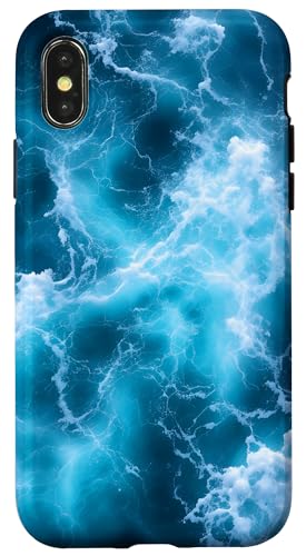 Blue Ocean Waves Sommer Meer Küste Strand Türkis Aqua Hülle für iPhone X/XS Blue Ocean Waves Sommer Meer Küste Strand Türkis Aqua Hülle für iPhone X/XS von Summer Ocean Blue Waves Phone Accessories