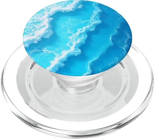 Blue Ocean Waves Sommer Meer Küste Strand Türkis Aqua PopSockets PopGrip für MagSafe Blue Ocean Waves Sommer Meer Küste Strand Türkis Aqua PopSockets PopGrip für MagSafe von Summer Ocean Blue Waves Phone Accessories