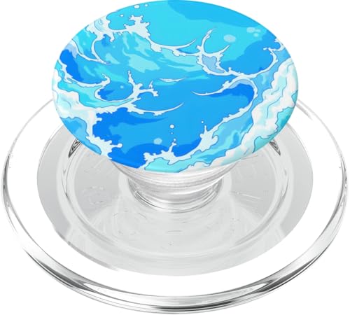 Blue Ocean Waves Sommer Meer Küste Strand Türkis Aqua PopSockets PopGrip für MagSafe Blue Ocean Waves Sommer Meer Küste Strand Türkis Aqua PopSockets PopGrip für MagSafe von Summer Ocean Blue Waves Phone Accessories