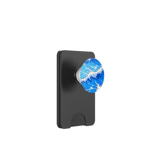 Blue Ocean Waves Sommer Meer Küste Strand Türkis Aqua PopSockets PopWallet für MagSafe Blue Ocean Waves Sommer Meer Küste Strand Türkis Aqua PopSockets PopWallet für MagSafe von Summer Ocean Blue Waves Phone Accessories