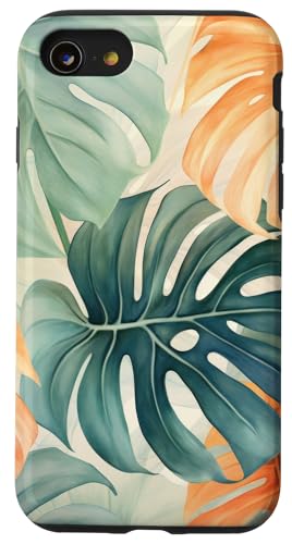 Hülle für iPhone SE (2020) / 7 / 8 Monstera Blätter Muster Natur Pflanze Blatt von Summer Season Summer Love