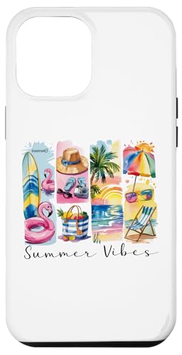 Brushstroke Beach, tropischer Urlaub, Bootsfahrt, Pool, Grillen Hülle für iPhone 12 Pro Max von Summer Tees NYC