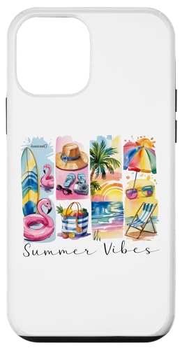Brushstroke Beach, tropischer Urlaub, Bootsfahrt, Pool, Grillen Hülle für iPhone 12 mini von Summer Tees NYC
