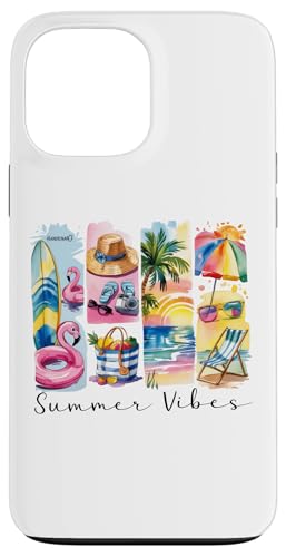 Brushstroke Beach, tropischer Urlaub, Bootsfahrt, Pool, Grillen Hülle für iPhone 13 Pro Max von Summer Tees NYC