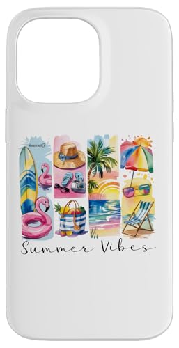 Brushstroke Beach, tropischer Urlaub, Bootsfahrt, Pool, Grillen Hülle für iPhone 14 Pro Max von Summer Tees NYC
