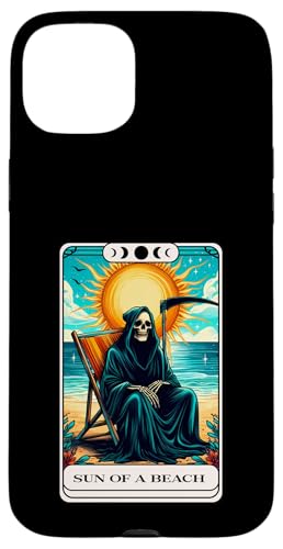 Lustige Sensenmann Sommer Tarotkarte Urlaub Strand Kreuzfahrt Hülle für iPhone 15 Plus Lustige Sensenmann Sommer Tarotkarte Urlaub Strand Kreuzfahrt Hülle für iPhone 15 Plus von Summer Tees NYC