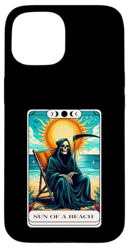 Lustige Sensenmann Sommer Tarotkarte Urlaub Strand Kreuzfahrt Hülle für iPhone 15 Lustige Sensenmann Sommer Tarotkarte Urlaub Strand Kreuzfahrt Hülle für iPhone 15 von Summer Tees NYC