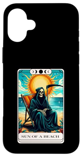 Lustige Sensenmann Sommer Tarotkarte Urlaub Strand Kreuzfahrt Hülle für iPhone 16 Plus Lustige Sensenmann Sommer Tarotkarte Urlaub Strand Kreuzfahrt Hülle für iPhone 16 Plus von Summer Tees NYC