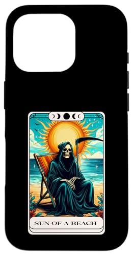 Lustige Sensenmann Sommer Tarotkarte Urlaub Strand Kreuzfahrt Hülle für iPhone 16 Pro Lustige Sensenmann Sommer Tarotkarte Urlaub Strand Kreuzfahrt Hülle für iPhone 16 Pro von Summer Tees NYC