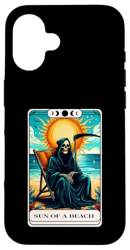 Lustige Sensenmann Sommer Tarotkarte Urlaub Strand Kreuzfahrt Hülle für iPhone 16 Lustige Sensenmann Sommer Tarotkarte Urlaub Strand Kreuzfahrt Hülle für iPhone 16 von Summer Tees NYC