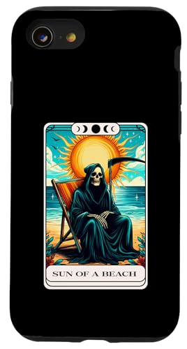 Lustige Sensenmann Sommer Tarotkarte Urlaub Strand Kreuzfahrt Hülle für iPhone SE (2020) / 7 / 8 von Summer Tees NYC