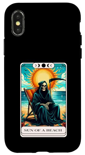Lustige Sensenmann Sommer Tarotkarte Urlaub Strand Kreuzfahrt Hülle für iPhone X/XS Lustige Sensenmann Sommer Tarotkarte Urlaub Strand Kreuzfahrt Hülle für iPhone X/XS von Summer Tees NYC